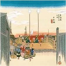 丹後ちりめん浮世絵風呂敷 68cm